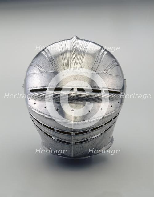Field Armor in Maximilian Style: Helmet, c. 1510-1515. Creator: Unknown.