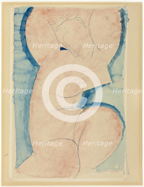 Caryatid, c. 1913. Creator: Amadeo Modigliani.