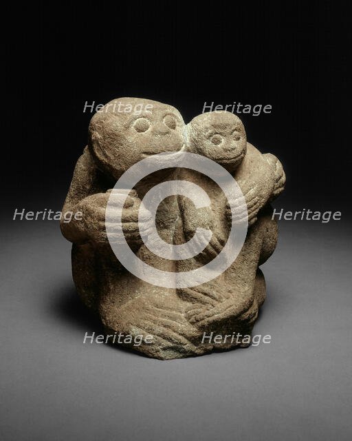 Simian Mother and Child, 13th century. Creator: Unknown.