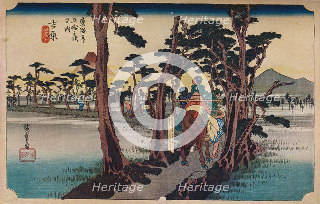 'Yoshiwara: Mount Fuji on the Left', 1833-1834, (1930). Creator: Ando Hiroshige.