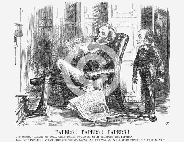 'Papers! Papers! Papers!', 1864. Artist: John Tenniel