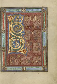 Decorated Incipit Page; Gospel Book, about 1120-1140. Creator: Unknown.