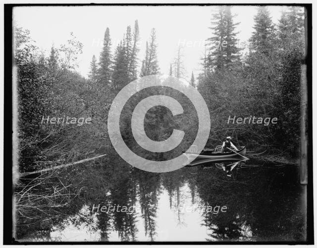 Lake Gogebic, Mich., State River, looking down, c1898. Creator: Unknown.