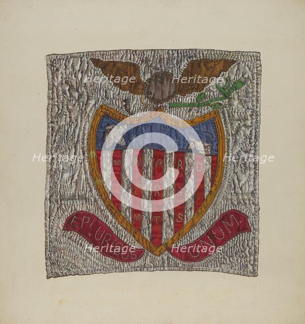 Block from Friendship Quilt, 1935/1942. Creator: Florence Truelson.