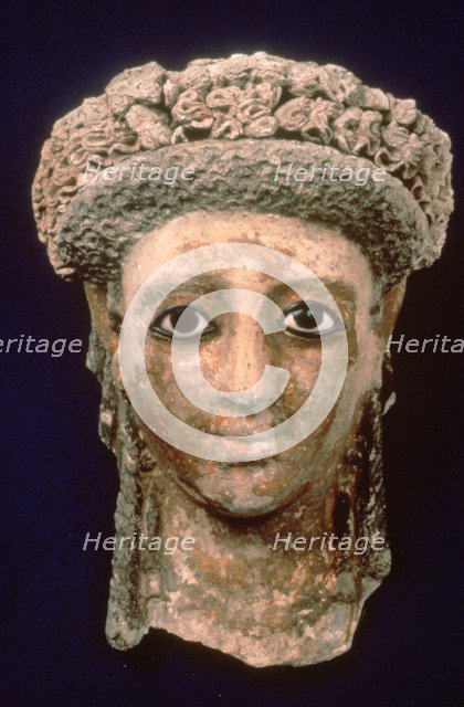Egyptian head, 75-100 AD. Artist: Unknown