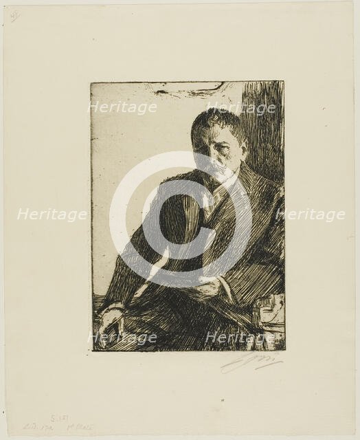 Self-Portrait 1904 II, 1904. Creator: Anders Leonard Zorn.