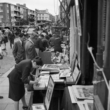 Street market, Portobello Road, Kensington, London, 1962-1964. Artist: John Gay