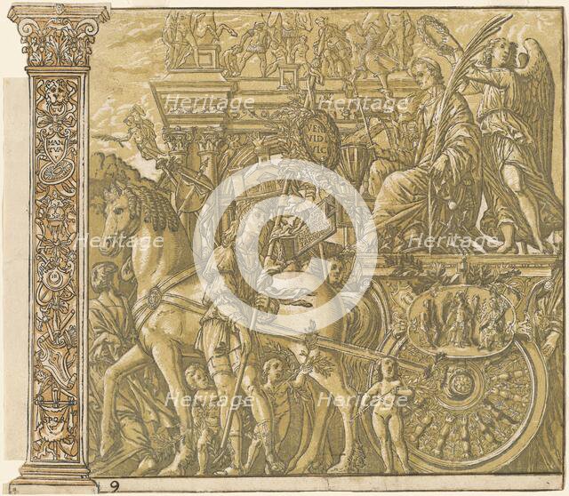 The Triumph of Julius Caesar [no.9 plus 2 columns], 1599. Creator: Andrea Andreani.