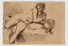 Odalisque, between early 19th and mid-19th century. Creator: Eugene Delacroix.
