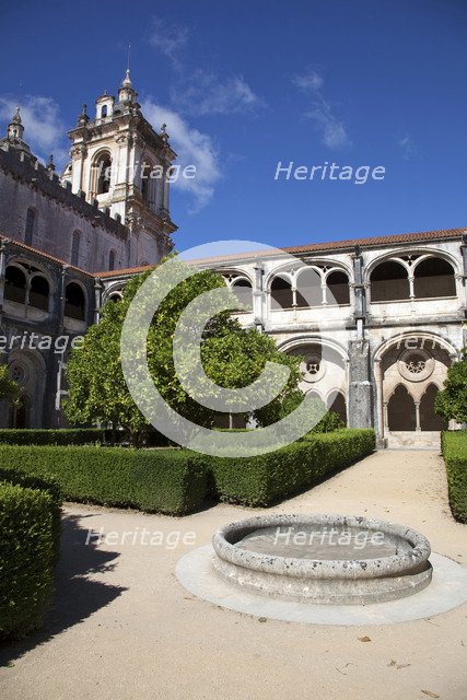 Courtyard and view of the Cloister of King Dinis, Monastery of Alcobaca, Alcobaca, Portugal, 2009. Artist: Samuel Magal