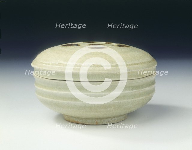 Covered qingbai box with iron oxide spots on lid, Northern Song dynasty, China, mid 11th century. Artist: Unknown