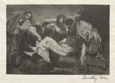 Old Italian Masters: The Entombment, 1889. Creator: Timothy Cole (American, 1852-1931).