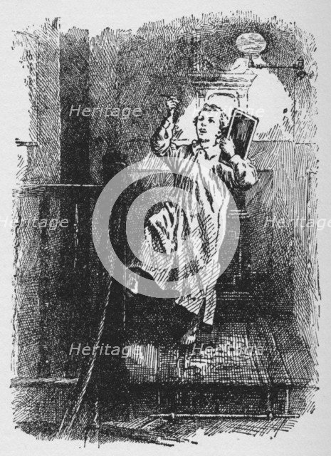 'He could not refrain from shouting in triumph.', c1918. Artist: Unknown.