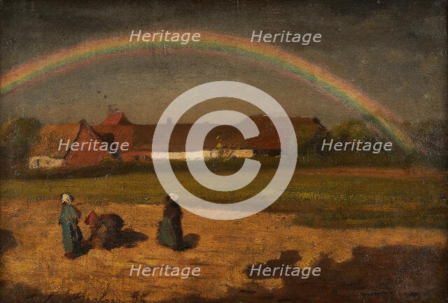 L'arc-en-ciel à Courrières, 1855. Creator: Jules Breton.