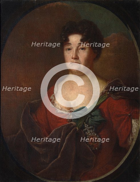 Portrait of Countess Anastasia Petrovna Golitsyna (1665-1729), née Prozorovskaya, 1728. Artist: Matveyev, Andrei Matveyevich (1701-1739)