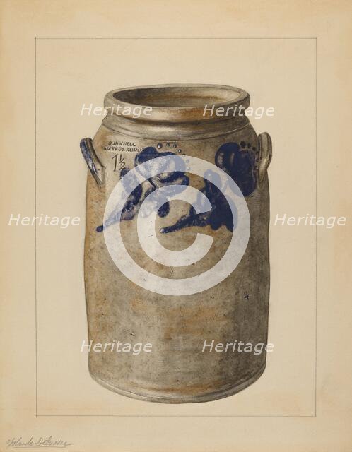 Jar, c. 1937. Creator: Yolande Delasser.