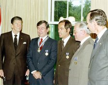 President Reagan Presents Medals, 1981. Creator: NASA.