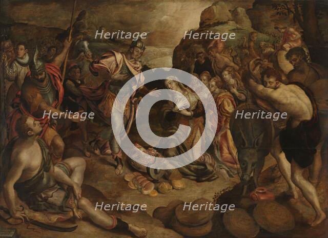 The Meeting of David and Abigail, 1583. Creator: Christiaen Jansz van Bieselingen.