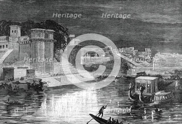 Illuminations at Benares in honour of the Prince of Wales...1876. Creator: Unknown.