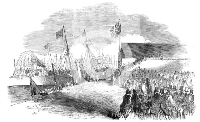 Her Majesty landing at Grimsby, 1854. Creator: Unknown.