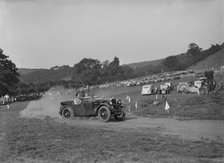 Wolseley Hornet McEvoy Special competing in the MG Car Club Rushmere Hillclimb, Shropshire, 1935. Artist: Bill Brunell.