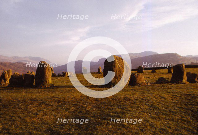 Castlerigg Stone Circle near Keswick, Cumberland, England, 20th century. Artist: CM Dixon.