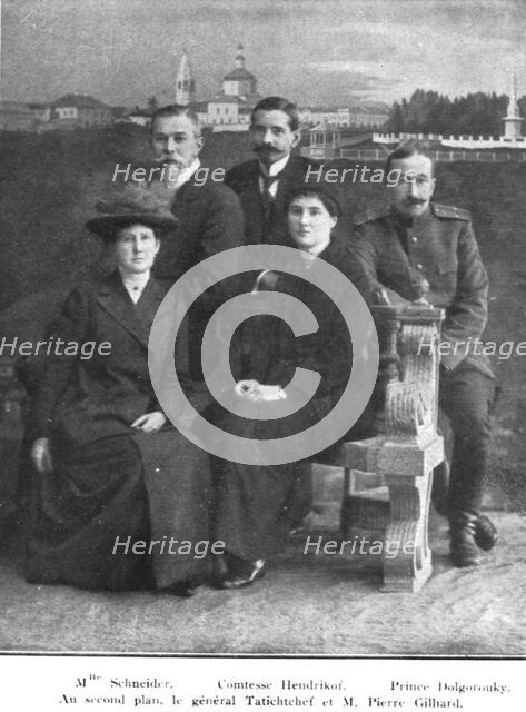 ''La fin tragique des Romanof; De ce groupe de cinc personnes, M. Pierre Gilliard seul..., 1918. Creator: Unknown.