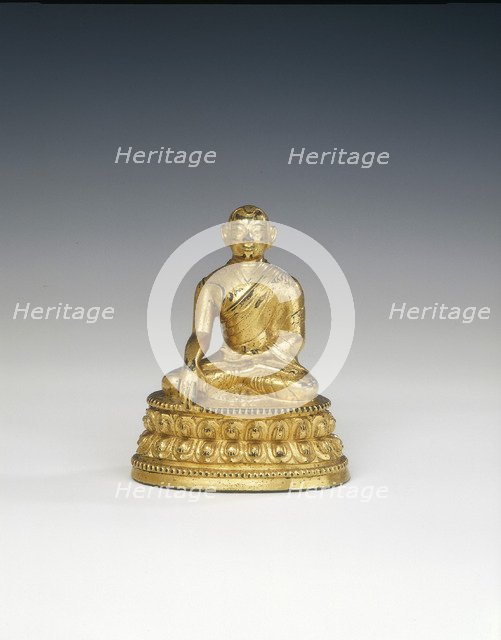 Gilt bronze Lama, Tibet, 16th-17th century. Artist: Unknown