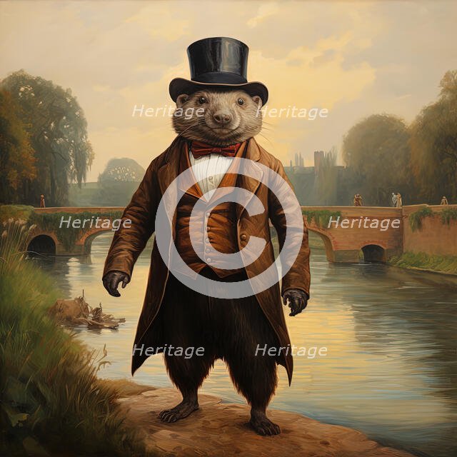 AI IMAGE - Ratty, from "The Wind in the Willows", 2023. Creator: Heritage Images.