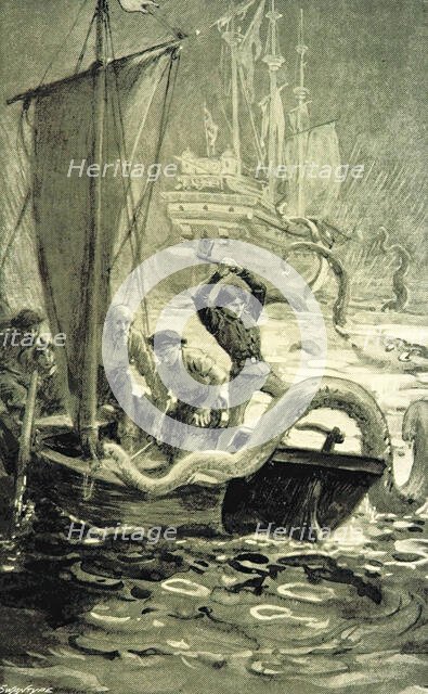 "For the love of heaven cut the thing in twain!", 1898. Creator: Unknown.