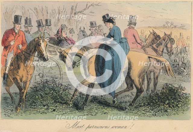 'Most pernicious woman!', 1865. Artists: Hablot Knight Browne, John Leech.