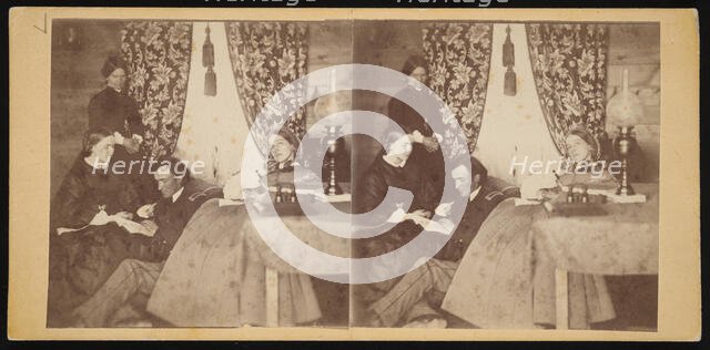 Camp Park Woods - Officers' Quarters, March 1862; Civil War, 1861-1865. Creator: Titian Ramsay Peale.