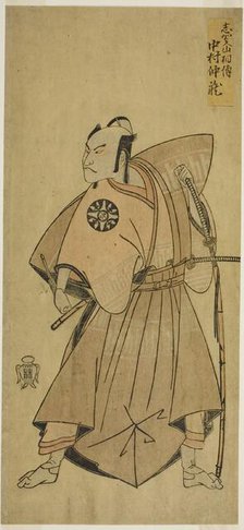 The Actor Nakamura Nakazo I as Osada no Taro (?) in the Play Ima o Sakari Suehiro Genji..., c. 1768. Creator: Shunsho.