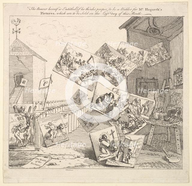The Battle of the Pictures, 1745. Creator: William Hogarth.