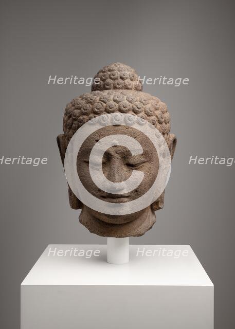 Head of Buddha, 9th century. Creator: Unknown.