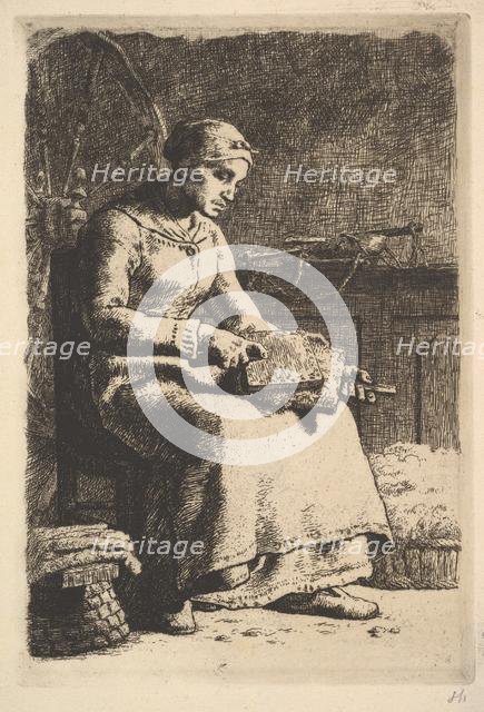 The Wool Carder, ca. 1855-56. Creator: Jean Francois Millet.