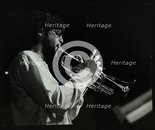 Guy Barker playing the trumpet at The Stables, Wavendon, Buckinghamshire. Artist: Denis Williams