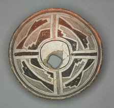 Bowl with Geometric Design (Four-part Design), c 1000- 1150. Creator: Unknown.