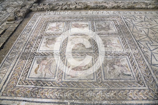 A mosaic in House 3, Italica, Spain, 2007. Artist: Samuel Magal