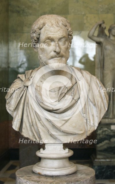 Portrait bust of a Roman Commander General, c mid 2nd century. Artist: Unknown