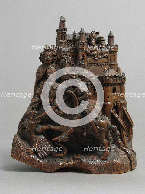 St. George and the Dragon, German, 15th-16th century. Creator: Unknown.