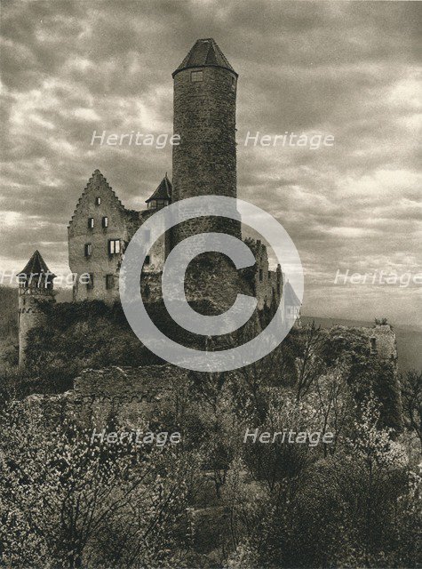 'Fortress of Hornberg-on the-Neckar. Goetz von Berlichgen died here', 1931. Artist: Kurt Hielscher.