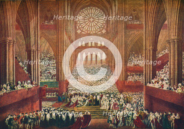 The Coronation of King George IV in Westminster Abbey, London, 1821 (1906).  Artist: Pugin & Stephanoff.