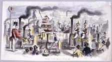 View of Hyde Park that satirises the advent of the steam locomotive, London, c1850. Artist: John Leech