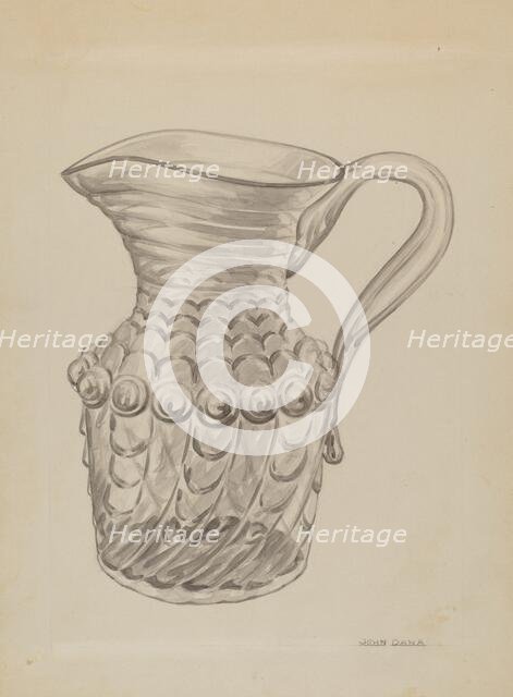 Pitcher, c. 1937. Creator: John Dana.