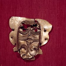 Celtic Bronze Mount of Stylised Human Head, Stanwick, Yorkshire, c1st century.  Artist: Unknown.