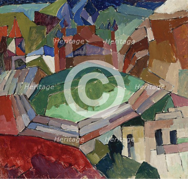 Town in Southern Russia, 1914-1916. Artist: Lentulov, Aristarkh Vasilyevich (1882-1943)