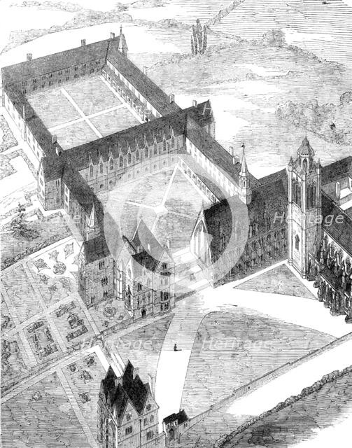 St. Mary and St. Nicholas College, Lancing, Sussex, 1856.  Creator: Unknown.