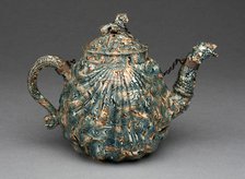 Teapot, Staffordshire, 1750/59. Creator: Staffordshire Potteries.