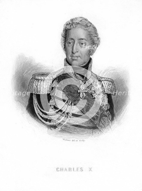 Charles X, King of France, 19th century.Artist: Waltner